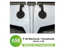 1/48 P-40 Warhawk / Tomahawk Foam flexible wheel bays mask
