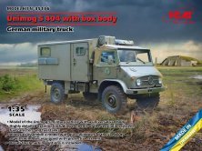 1/35 UNIMOG S404 with box body German military truck