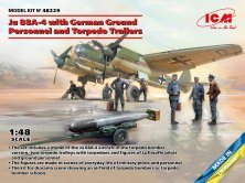 1/48 Ju-88A-4 with German Ground Personnel & Torpedo Trailers