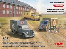 1/35 Wehrmacht WWII Ambulance Trucks, 3 kits