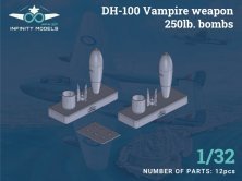1/32 250lb bombs set de Havilland DH-100 Vampire Mk.3/Mk.5