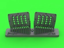 Master 1/32 P-51 Mustang Carb Air Filter RAF Louvers