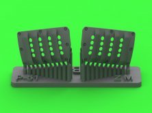 Master 1/32 P-51 Mustang Carb Air Filter RAF Louvers