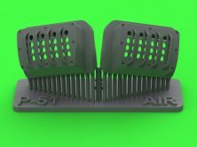 Master 1/48 P-51 Mustang Carb. Air Filter Cover RAF Louvr. A