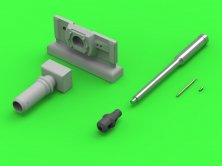 1/72 Pz.Kpfw.VI Tiger I MG-34 gun barrels & 88mm KwK36 L/56