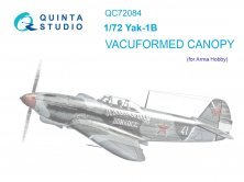 1/72 Yak-1B vacuumed clear canopy