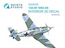 Quinta Studio Bf 109G-5/G-6 Interno 3D Colore 1/24