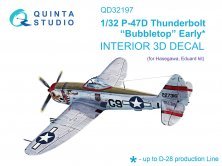 1/32 P-47D Thunderbolt Bubbletop Early Interior for Hasegawa