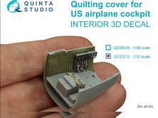 1/32 Quilting cover for US airplane cockpit