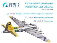 1/32 Boeing B-17G Pilots cockpit. Interior for HK models