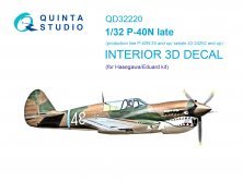 1/32 P-40N late Interior for Hasegawa/Eduard