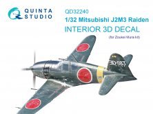 1/32 Mitsubishi J2M3 Raiden coloured Interior for Zoukei-Mura