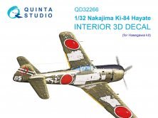 1/32 Nakajima Ki-84 Hayate 3D & color interior for Hasegawa