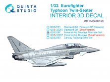 Quinta Studio Eurofighter Typhoon Twin 3D Interior 1/32 Trumpete