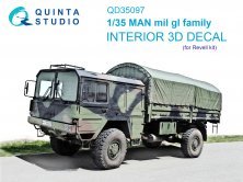 1/35 MAN mil gl family Interior on decal paper for Revell