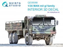 1/35 MAN mil gl family Interior on decal paper for HobbyBoss