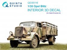 1/35 Opel Blitz Interior on decal paper for Italeri/Zvezda