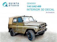 1/43 UAZ-469 color Interior for Zvezda