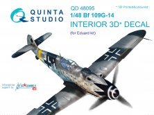 1/48 Messerschmitt Bf-109G-14 3D-Printed & coloured Interior