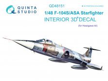 1/48 F-104S-ASA 3D-Printed & color Interior