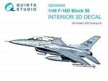 1/48 F-16D block 50 Interior on decal paper for Kinetic