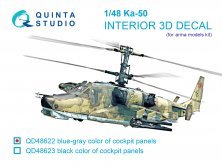 1/48 Ka-50 for blue-gray panels Interior for Arma models