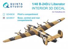 1/48 B-24D/B-24J Liberator Nose,central & rear comp.