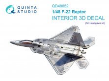 1/48 F-22 Raptor color Interior for Hasegawa