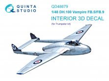 Quinta Studio 1/48 DH.100 Vampire FB.5/FB.9 Interno 3D
