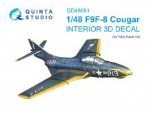 Quinta Studio Interni 3D F9F-8 Cougar 1/48 Kitty Hawk