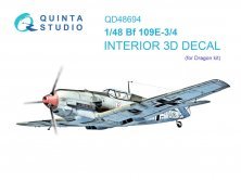 Quinta Studio Bf 109E-3/E-4 Int�rieur 3D 1/48 Dragon