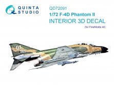 1/72 F-4D Interior on decal paper for FineMolds