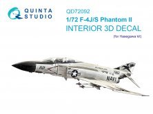 1/72 F-4J/S Interior on decal paper for Hasegawa