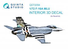 1/72 F-16A MLU Interior on decal paper for Revell
