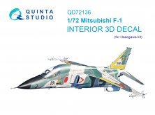 1/72 Mitsubishi F-1 coloured Interior for Hasegawa