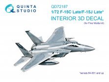 1/72 McDonald F-15C Late/F-15J Eagle Late coloured Interior