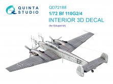 1/72 Messerschmitt Bf-110G-2/4 coloured Interior for Eduard
