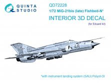 1/72 MiG-21bis late color Interior for Eduard