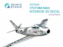 1/72 F-86A Sabre color Interior for Clear Prop
