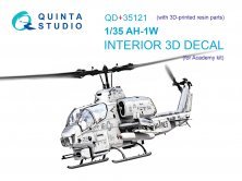 1/35 AH-1W Interior for Academy with 3D-printed resin parts