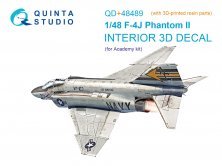 1/48 McDonnell F-4J Phantom II Interior with resin for Academy