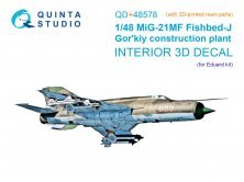 1/48 MiG-21MF Fishbed-J for Gorkiy plant Interior for Eduard
