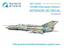 1/72 MiG-21bis early color Interior for Eduard