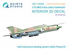 1/72 MiG-21bis late color Interior for Eduard