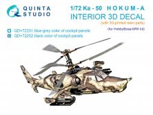 1/72 Ka-50 black panels 3D & color interior for Hobby Boss/ARK