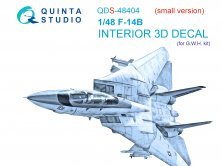 1/48 F-14B Interior on decal paper for GWH Small version