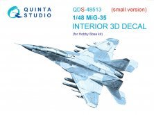 1/48 MiG-35 3D-Printed & color Interior for Hobby Boss SMALL
