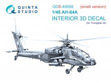 Quinta Studio - Int�rieur couleur 3D AH-64A 1/48 pour Trumpeter