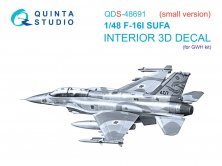 Quinta Studio 1/48 F-16I Sufa Interior 3D Couleur GWH