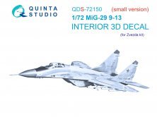 1/72 MiG-29 9-13 Interior for Zvezda, small version